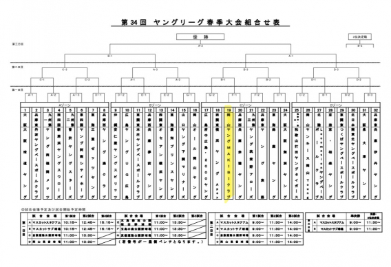 ヤングリーグ春季大会に向けて